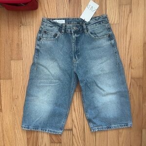 Zara Long Denim Shorts